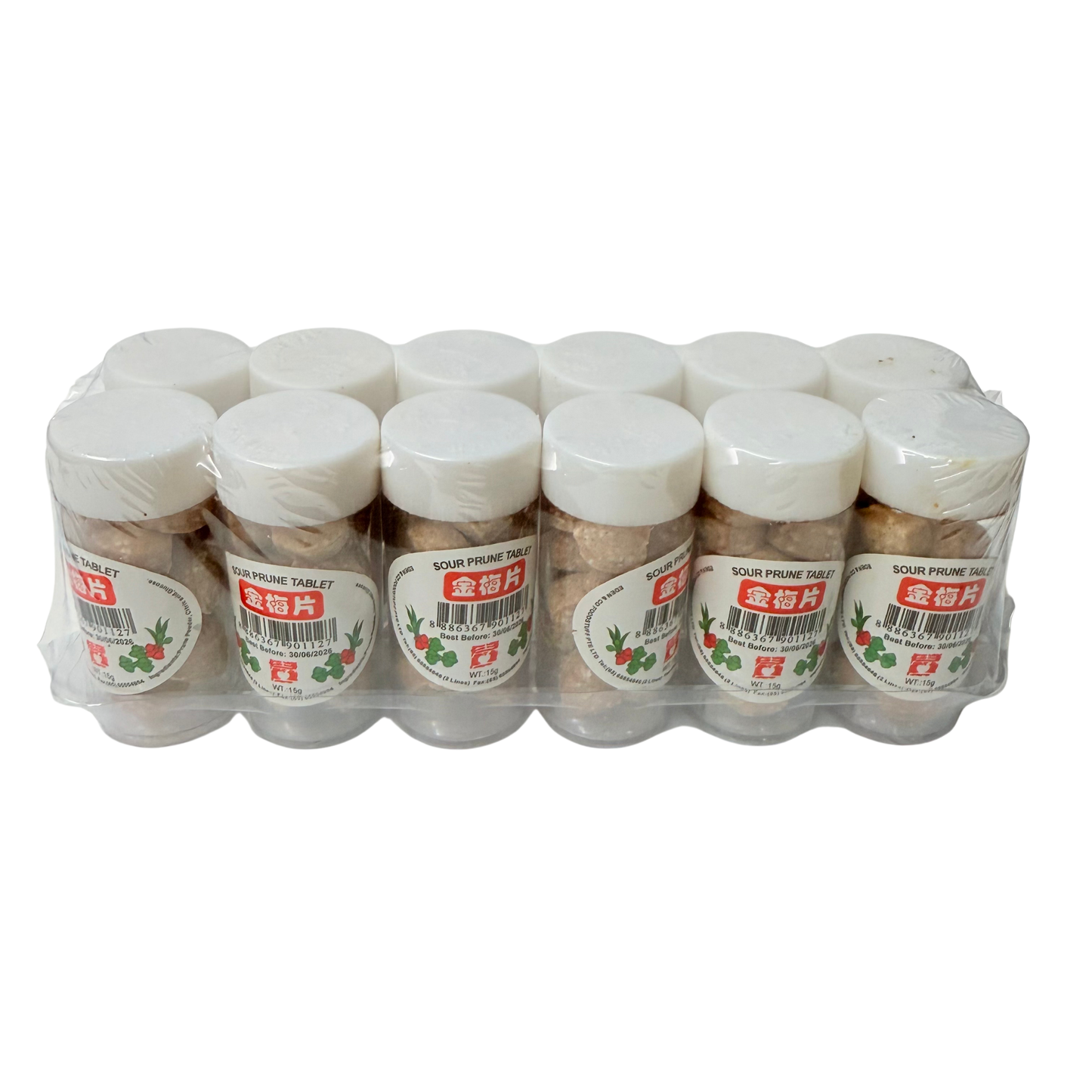 Pack of 12 Tingtang China Fruit Tablets
