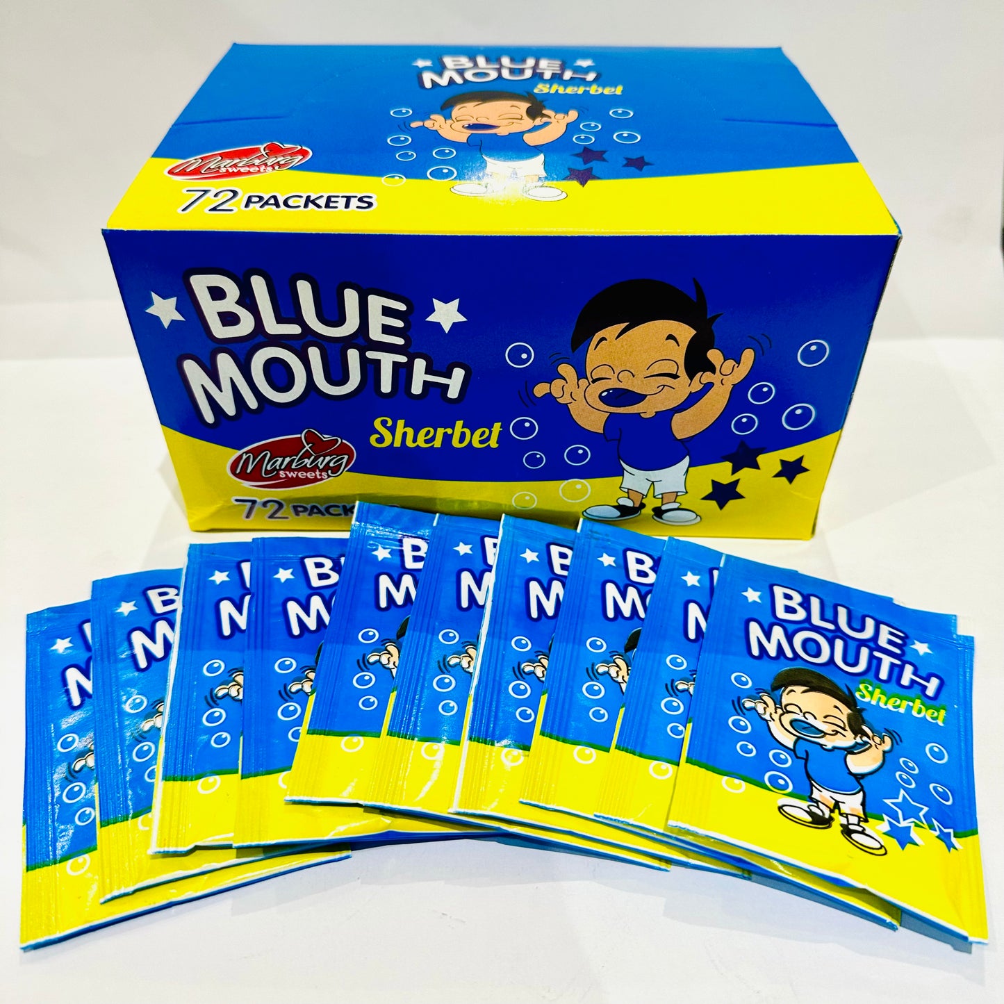 Box Of 72 Blue Mouth Sherbet