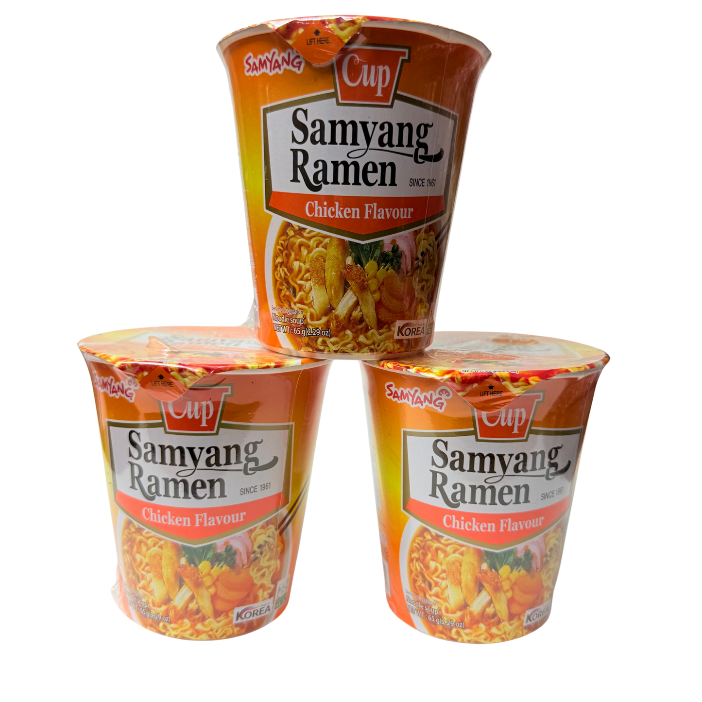 3x Samyang Chicken Hot Noodles Tub