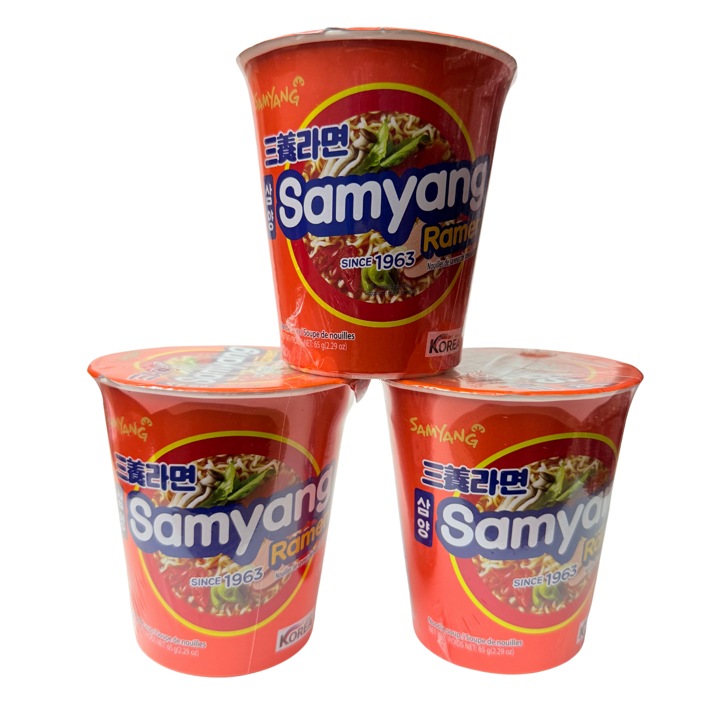 3x Samyang Orange Hot Noodles Tub