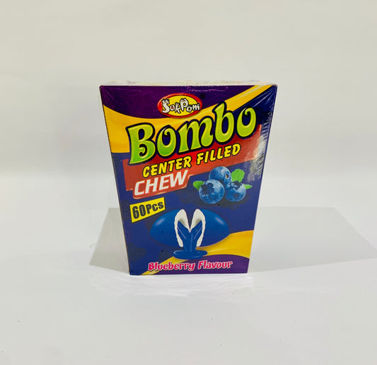 Box Of 60 Bombo Chews Blueberry Sweet