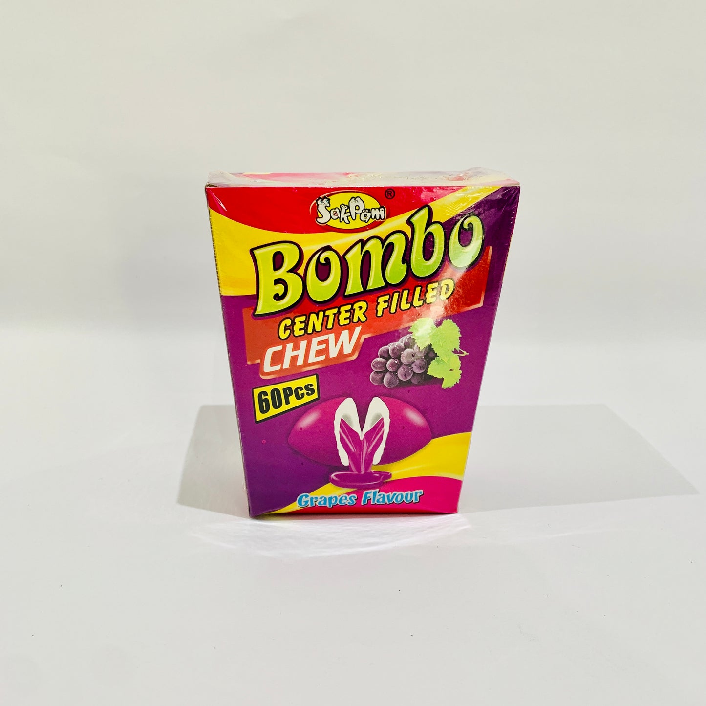 Box Of 60 Bombo Chews Grape Sweet