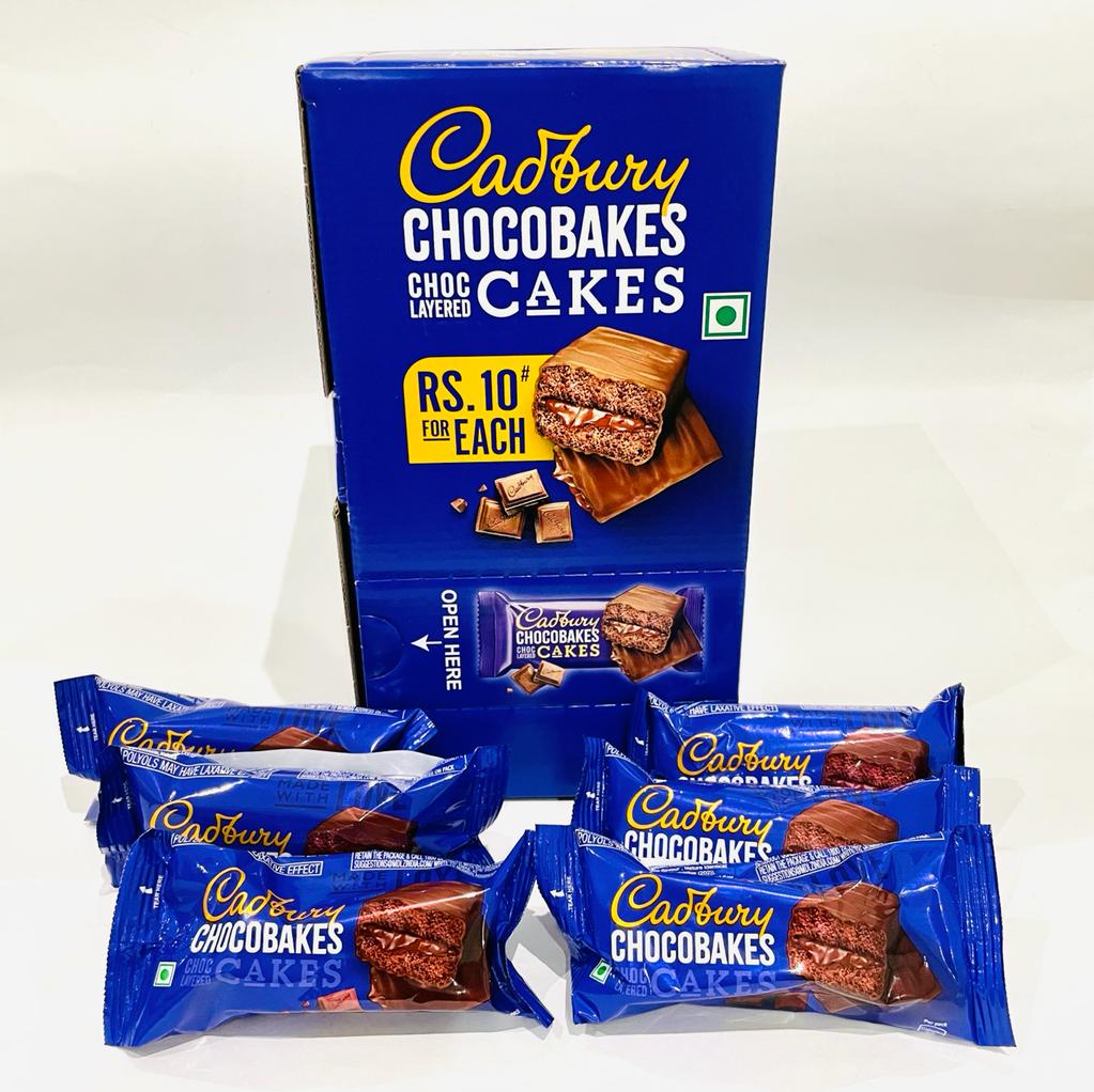 Box Of 15 Cadbury Choco Bakes Cakes Biscuit