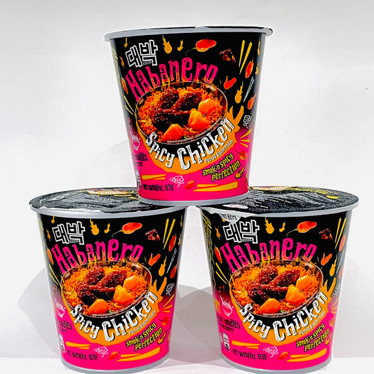 3x Daebak Habanero Noodles Tub