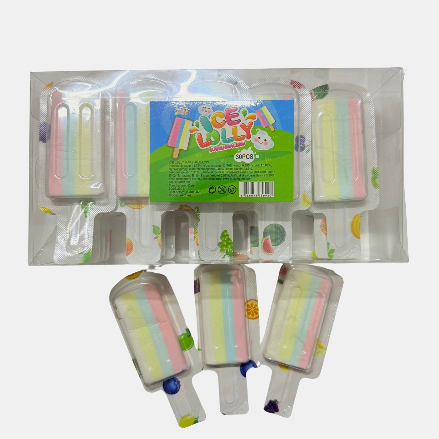 Box Of 30 Ice Lolly Marshmallow