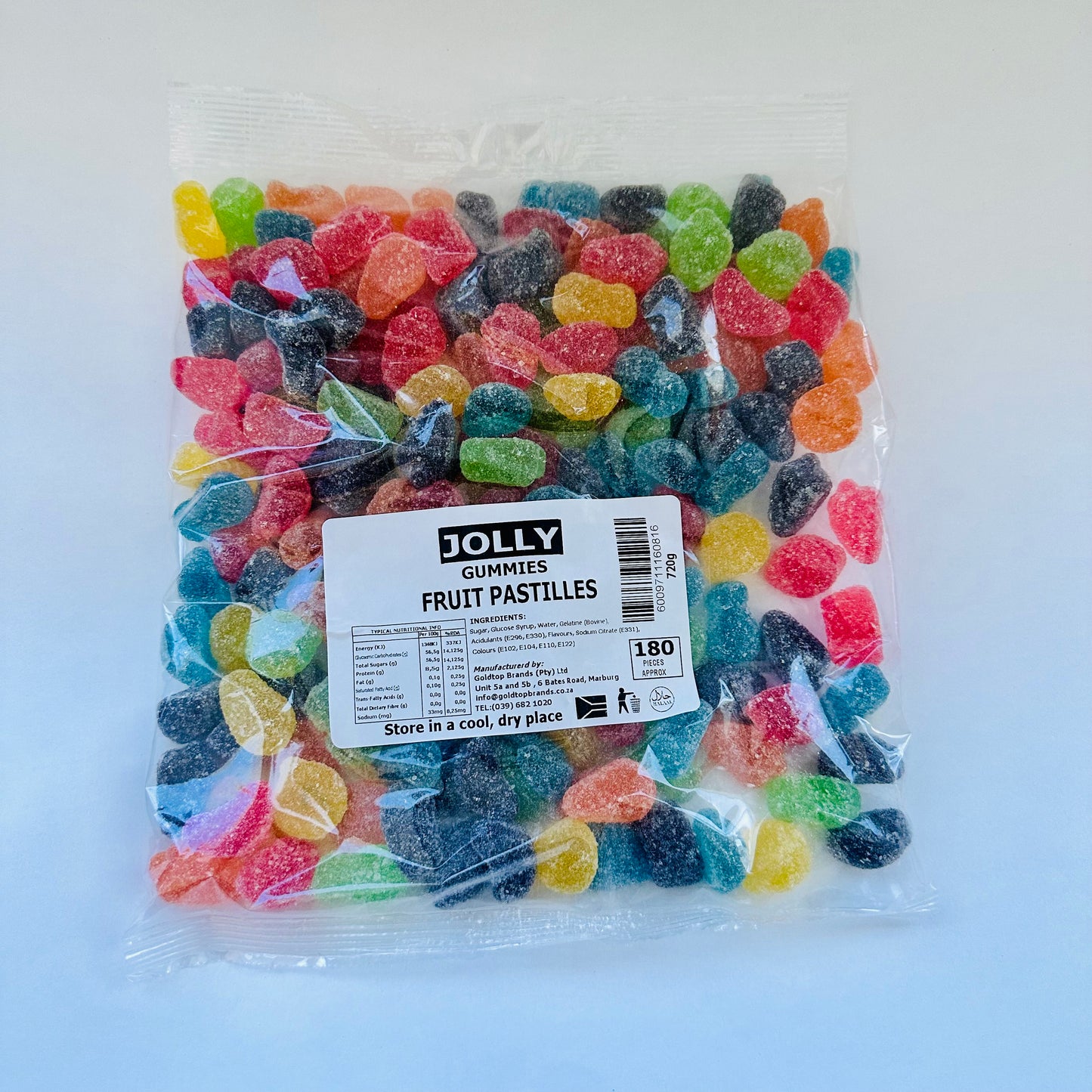 Jolly Fruit Pastilles Gummies 720g Sweet