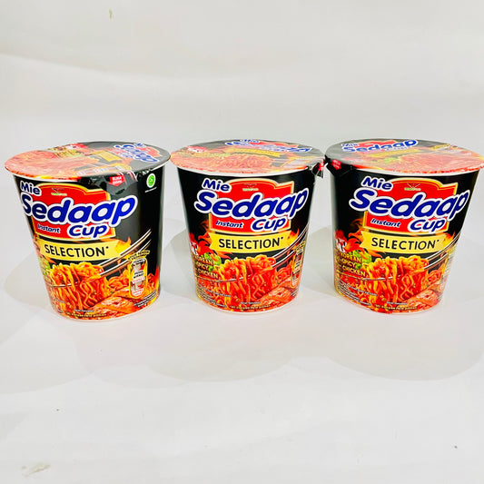 3x Mie Sedaap Korean Spicy Chicken Noodles Tub