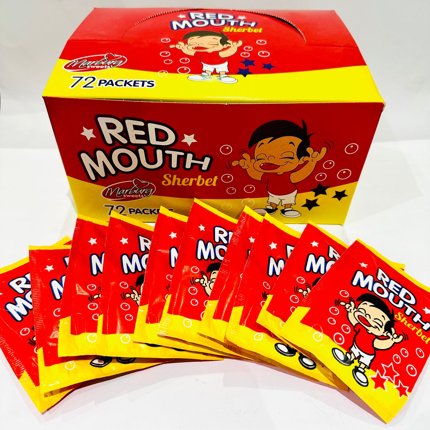 Box Of 72 Red Mouth Sherbet