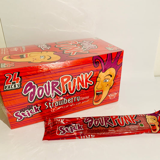 Box of 24 Sour Punk Strawberry Sweet